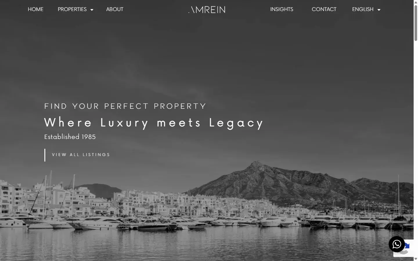 Amrein Properties homepage